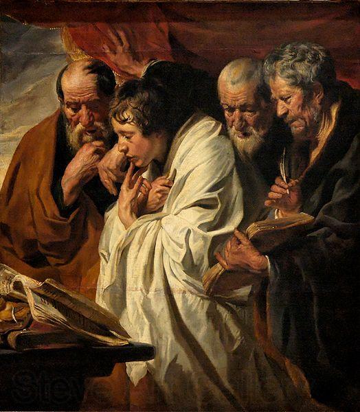 Jacob Jordaens The Four Evangelists Norge oil painting art